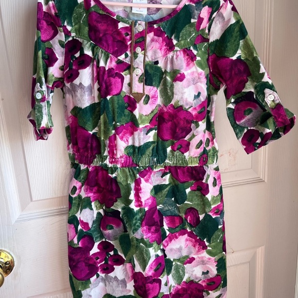 Gymboree Floral Dress with Pink and Green - Picture 1 of 3